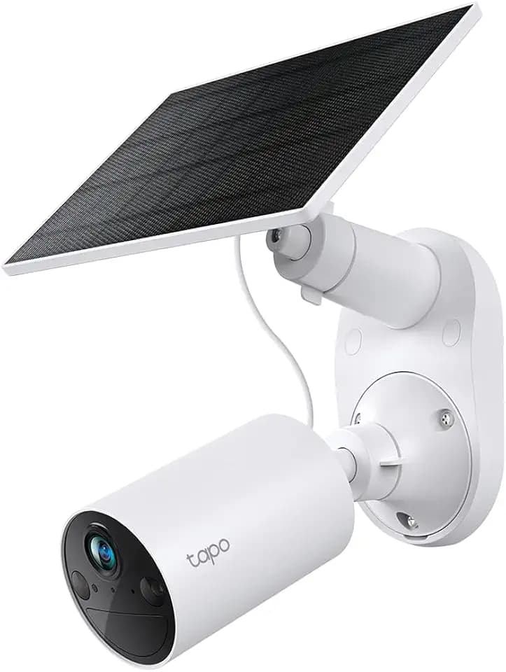 Tapo C410 KIT Solar Überwachungskamera Aussen Akku, 2K 3MP, Farbnachtsicht, MicroSD-Speicher, 6400-mAh Nicht entfernbarer Akku, Zwei-Wege-Audio, Personenerkennung, Alexa&Google Assistant, 2,4 GHz