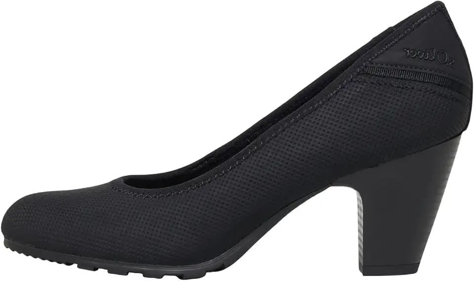 s.Oliver Damen Pumps – Blockabsatz, abgerundete Spitze