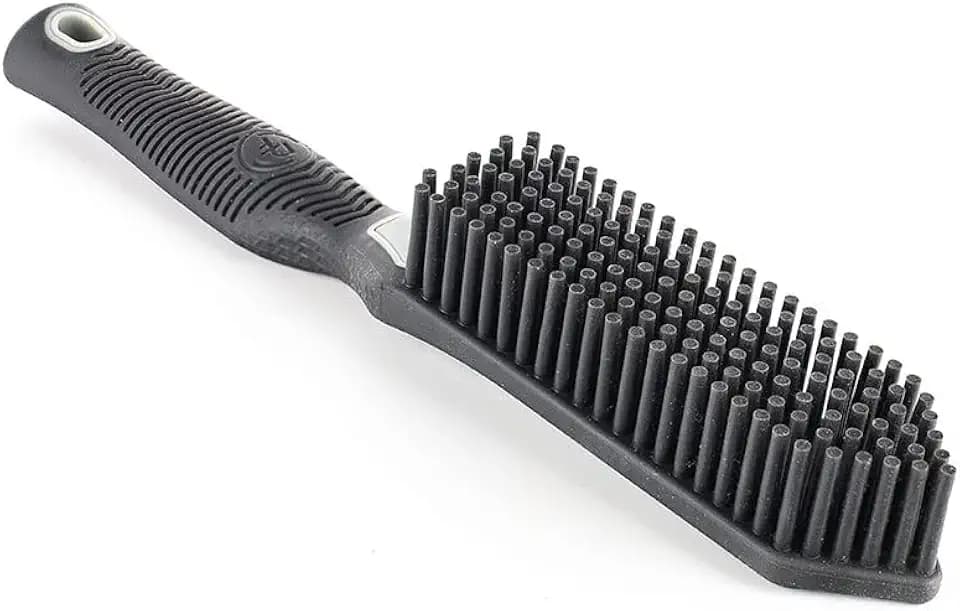 Detail Factory Pet Hair Brush for Car Interior, Rubber Bristle Fur Remover for Carpet, Upholstery, Seats, Cargo Areas & Pet Beds, Gray