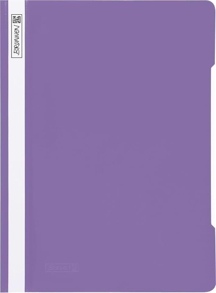 Brunnen 102010968 Schnellhefter (A4, aus PP, glasklares Deckblatt) violett