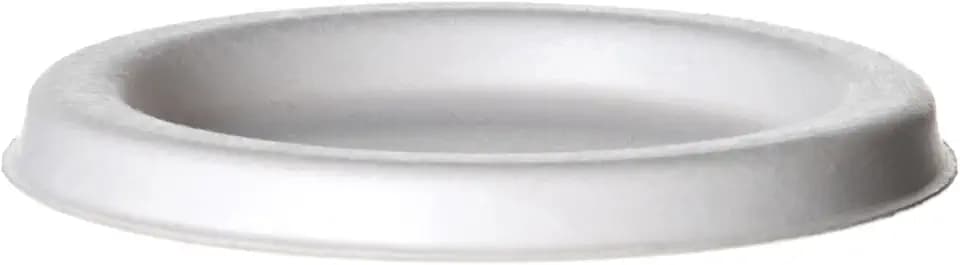 ECO PRODUCTS Compostable 2oz Molded Fiber Portion/Sample Cup Lids, Case of 2500, Vanguard, Disposable Round Food Bowl Lids, White, No PFAS, Tree-free Sugarcane, ASTM Compliant, BPI-Certified