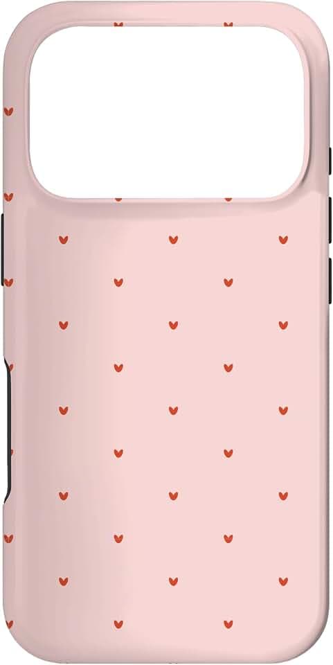 Hülle für iPhone 17 Pro Tiny Hearts Cute Girly Aesthetic Preppy Rosa/Rot