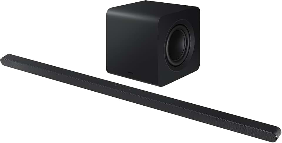 Samsung Soundbar HW-S800D/ZF - Ultra Slim-Design, Dolby Atmos kabellos, Q-Symphony, 3.1.2 Kanäle und SpaceFit Sound Pro [Länderversion Französisch]