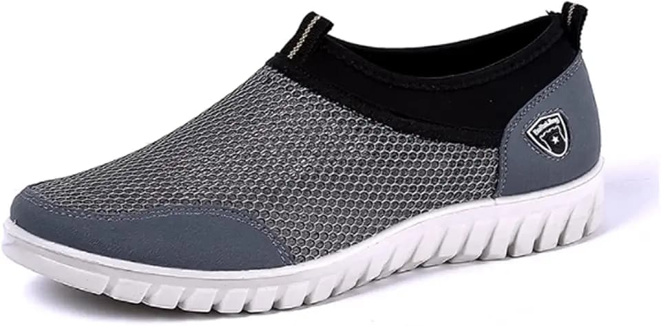 Mens Breathable Casual Loafers Mesh Summer Lightweight Slip-on Shoes Comfortable Outdoor Driving Travel Stylish