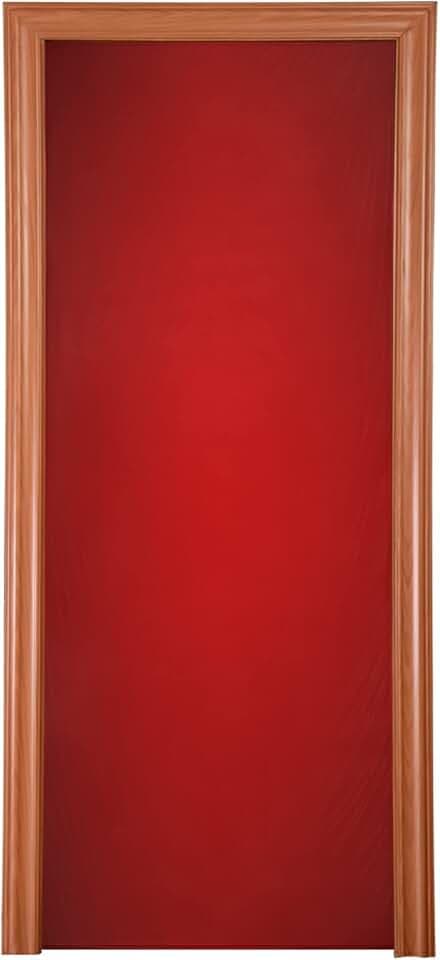 Red Solid Color Door Cover Christmas Front Door Cover Winter Holiday Front Door Banner Porch Sign for Home Party Decor Indoor Outdoor Decorations 36 x 98 Inch