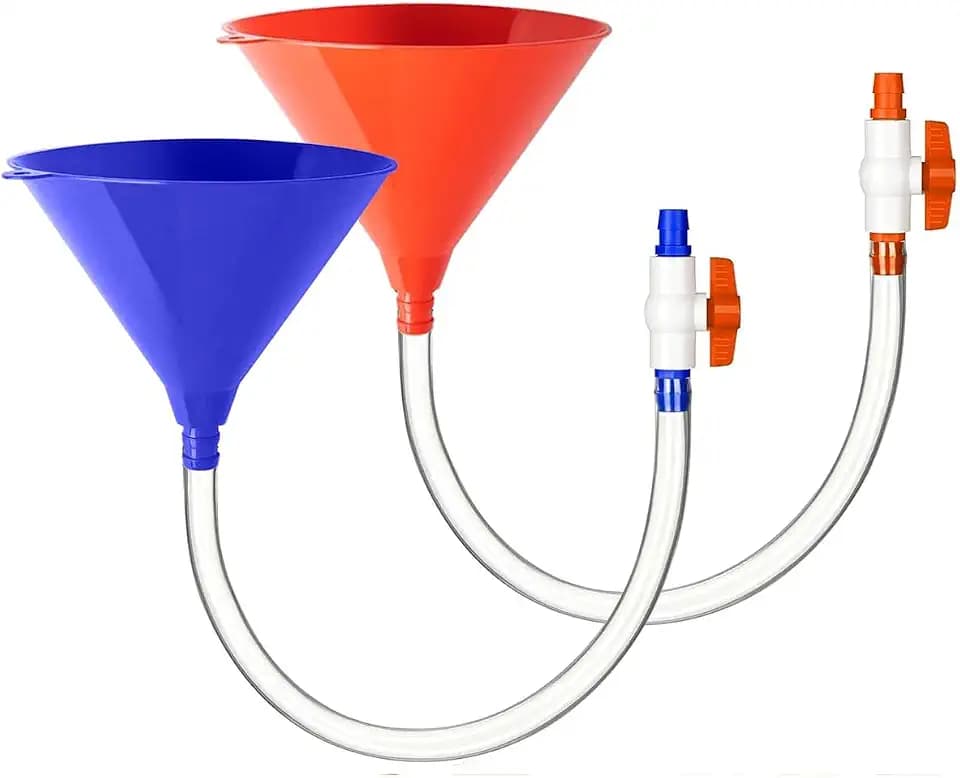 2 Stück Party Biertrichter, Bierbong Trichter mit Absperrhahn und Schlauch, Einzelkopf Getränke-Trichter, Trinktrichter, Lustiges Trinkspiel für Oktoberfest Geburtstage Hochzeiten House Party