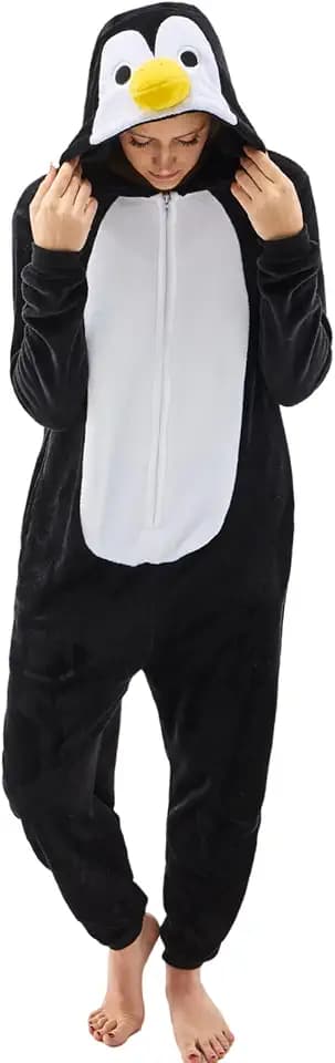 NEWCOSPLAY Unisex Adult Onesie Pajamas Animal Halloween Costume Sleepwear