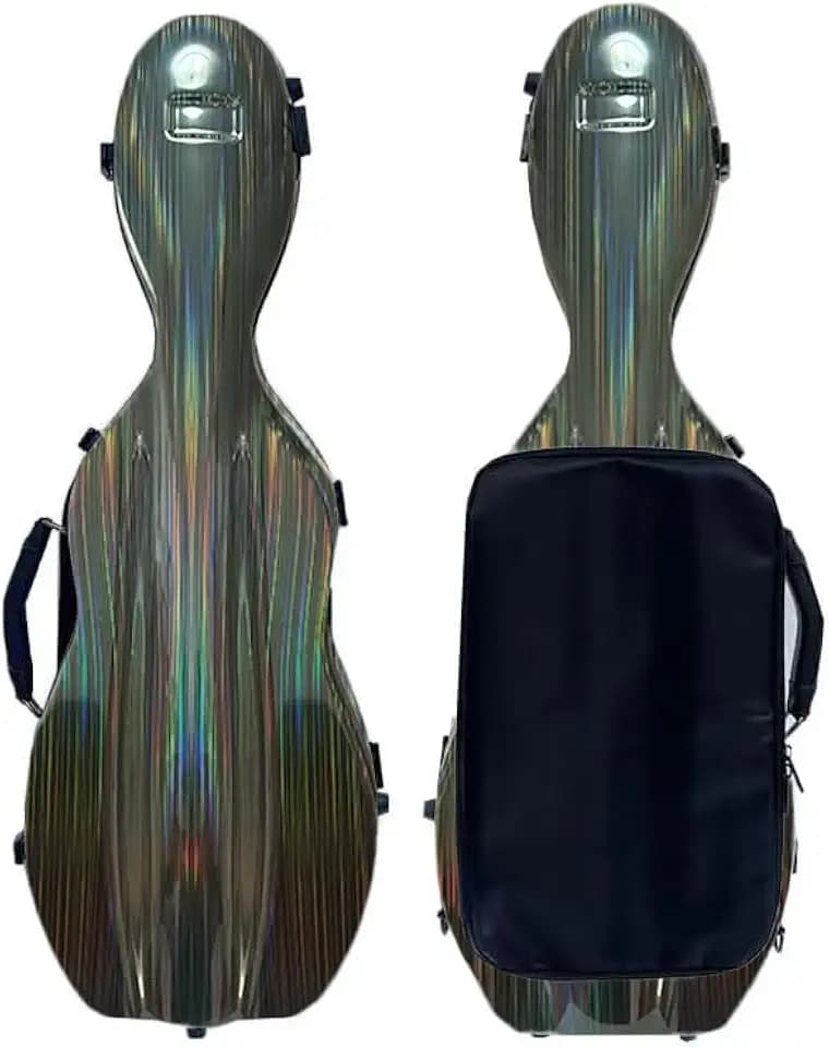 LANDTOM Carbon Fiber 4/4 Full Size and 3/4 Violin Case Violin Backpack With Double Shoulder Straps Pressure-Resistant And Wear-Resistant Air Transportable Violin Case With Music Score Bag (Rainbow)