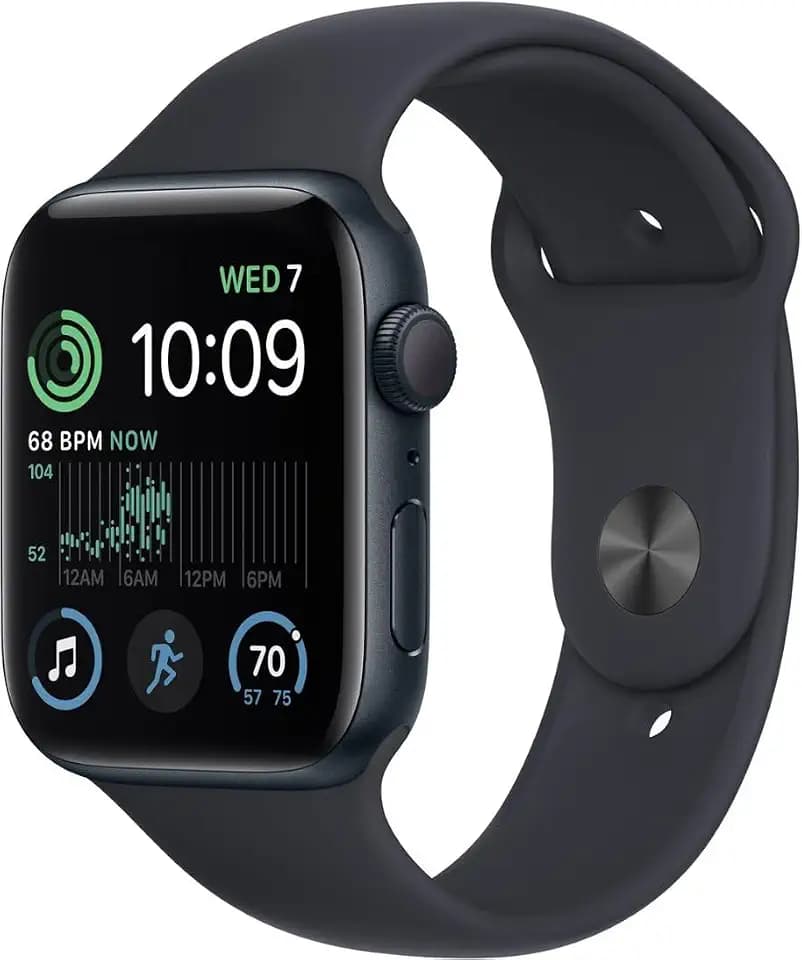Apple Watch SE (2nd Gen) [GPS + Cellular, 40mm] - Midnight Aluminum Case with Midnight Sport Band, S/M (Renewed Premium)