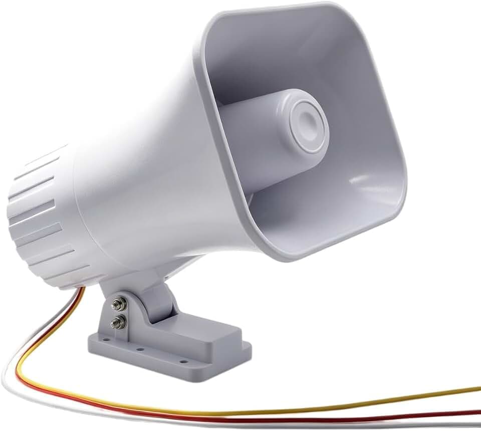 Alarm Dual Tone Wired Horn Siren with Bracket,130DB Loud Voice Warning System for Car Truck Home Doorbell Security Anti-Thief Indoor and Outdoor