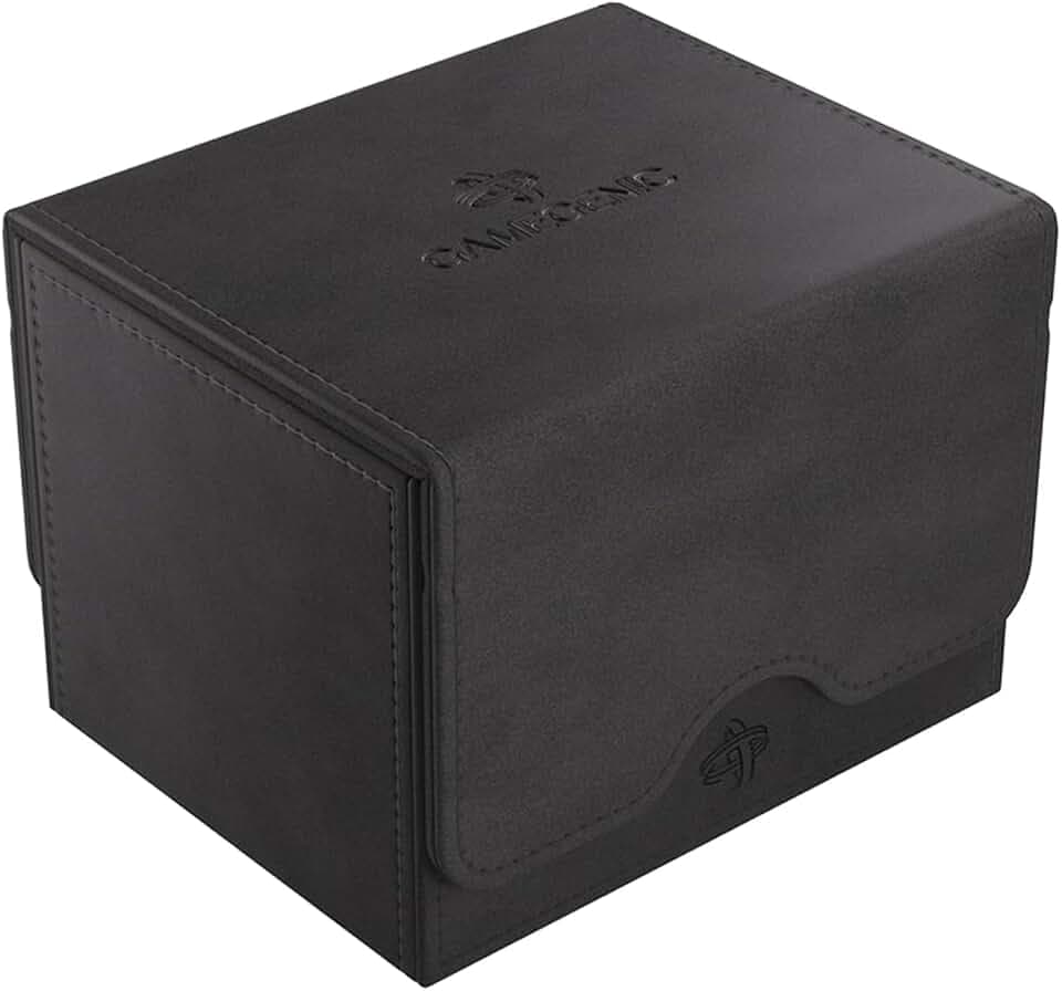 GameGenic Card Deck Box – Deck Box: Sidekick XL Black 100CT – Durable and Sturdy TCG, OCG Card Storage – Compatible with Pokemon Yugioh Commander and MTG Magic: The Gathering Cards