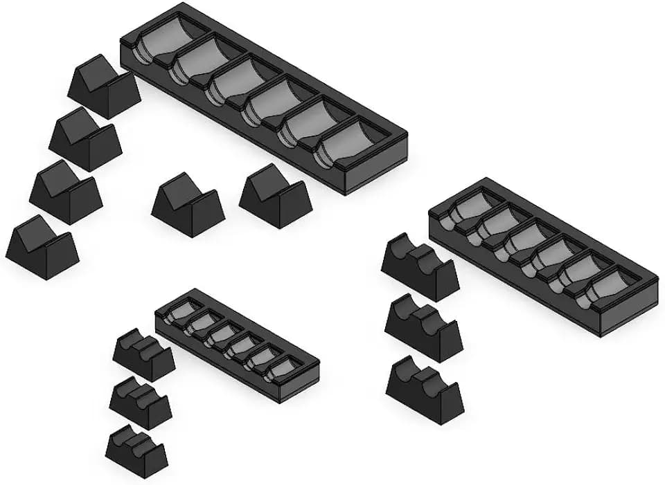MagAttach Socket Extension Organizers (Grey/Black, 3 Piece Set)
