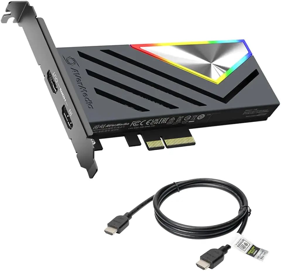 AVerMedia HDMI Capture Card für Streaming und Aufnahme Capture 4K60 mit extrem niedriger Latenz auf PS5, PS4 Pro, Xbox Series X/S, Xbox One X, Switch Games - GC575 Live Gamer 4K 2.1 PCIe Karte