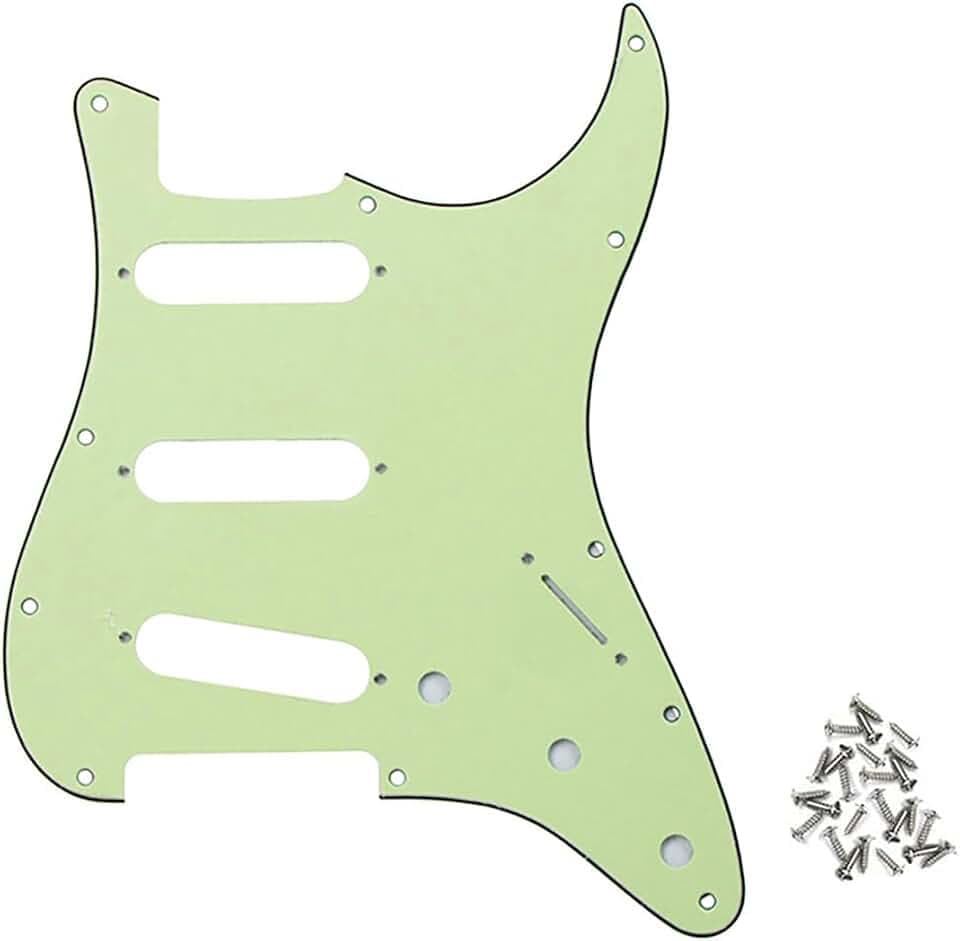 Mint Green SSS 11 Holes Strat Electric Guitar Pickguard Scratch Plate For USA/Mexico Stratocaster Modern Style Guitar Parts