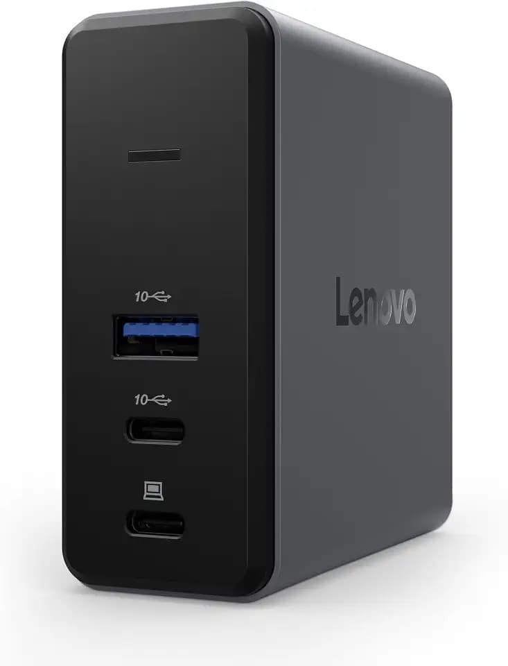 Lenovo GaN Charging Dock, Multiport Docking Station w/ 60W PD, HDMI, USB-C, USB-A, Micro SD, Power Adapter & Dock in One, Compact Design, Sustainable Materials, Home Office Gaming Dock Stand Console
