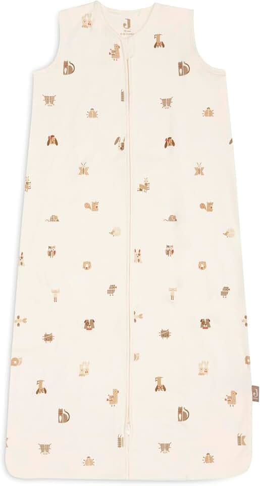 Jollein Jersey Schlafsack Baby – Animal Friends – 70cm – 100% Baumwolle – 0.5 TOG – Sommerschlafsack Baby – OEKO-TEX Zertifiziert