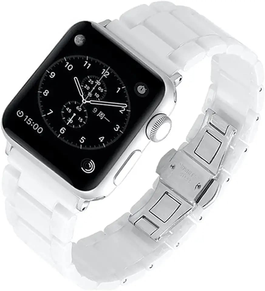 Keramikarmband für Apple Watch 12/11/10/9, Ultra 4/3, SE 3, Glied-Armband