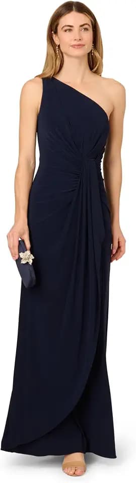 Adrianna Papell Women's One Shoulder Jersey Dress