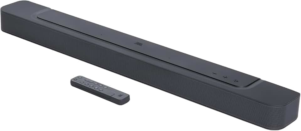 JBL Bar 300 – Kompakte All-In-One-Soundbar für Heimkino Sound-System – Kompaktes Design mit authentischem 3D-Surround Sound – Schwarz