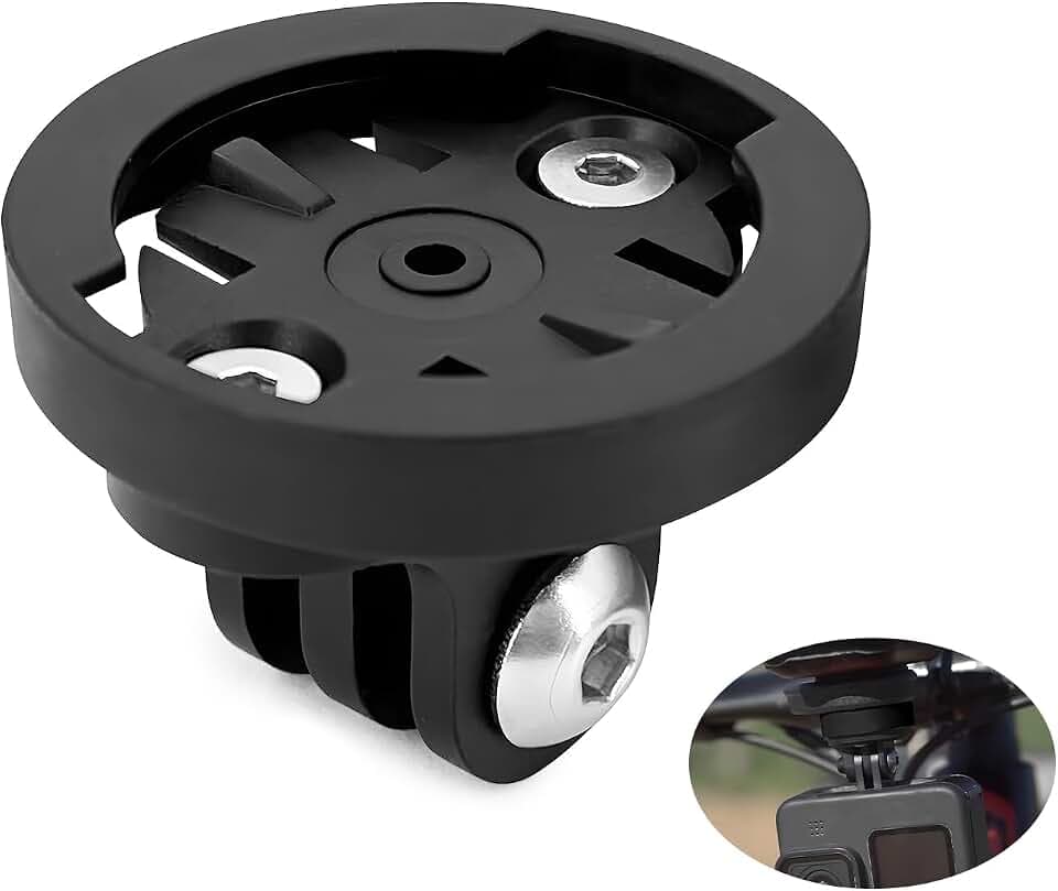 Halterung für Gopro Fahrradcomputer für Garmin - Universal Adapter Combo für Gopro, Passend für Garmin Edge Halterung Fahrrad, Lochabstand 22mm, Kamerahalterung FahrradlichtHalterung (Innenanschluss)