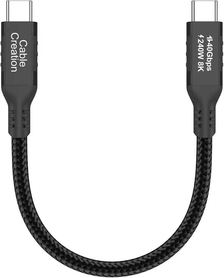 USB 4 Cable,USB C to C for SSD,MacBook Pro, iPhone17,Dock,Auto 0.5ft