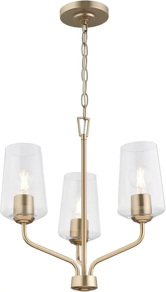 Progress Lighting Celino 3-Light Chandelier, Champagne Bronze