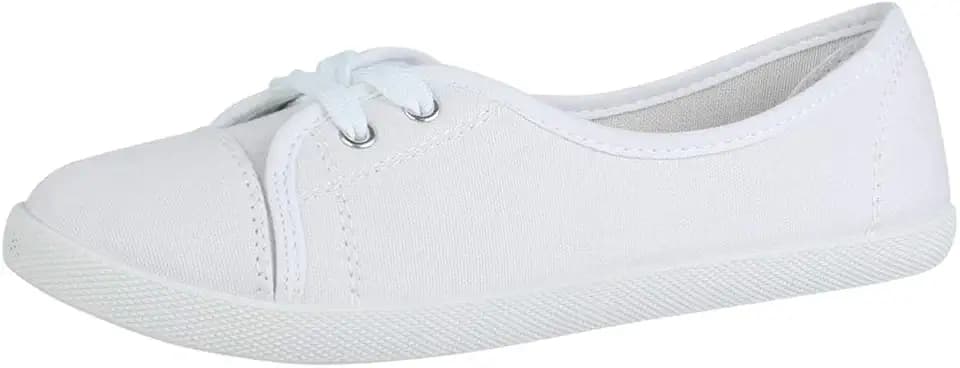 Elara Damen Ballerinas Schnürer Flach Chunkyrayan