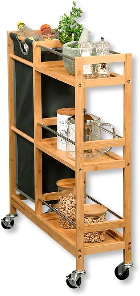Kesper | Bambus-Nischenregal mit Flaschensammler, 74 cm | 2485713