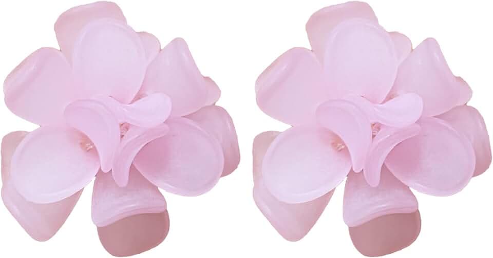 Boho Flower Floral Petal Cluster Statement Stud Earrings for Women Sister Mom Lover and Friends