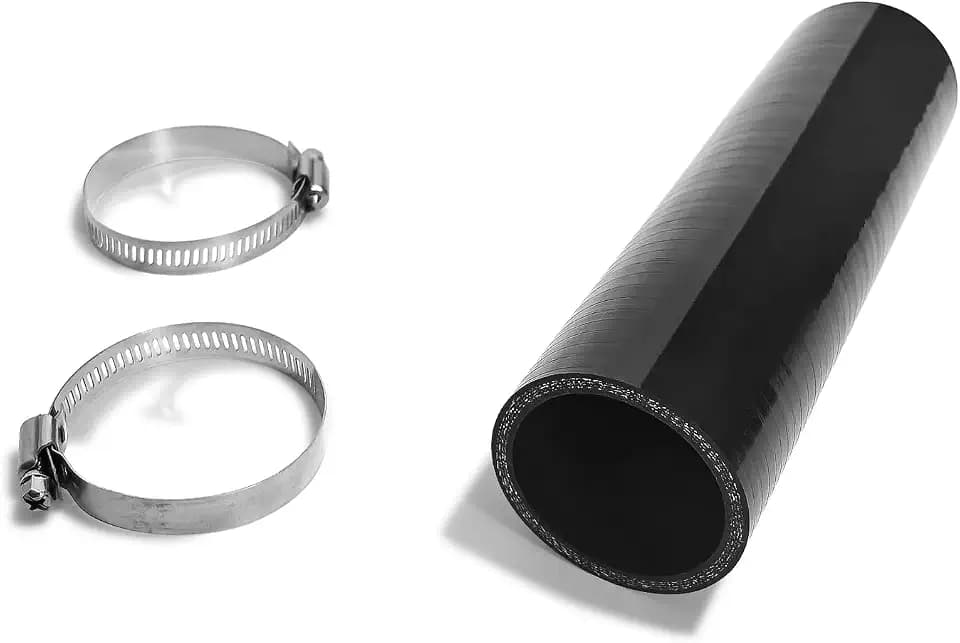 ID 2.75 inch Straight Coupler Silicone Hose 8" Length with 2 SS304 Clamps