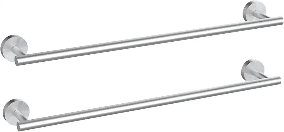 Newfun 24 Inch Brushed Nickel Bathroom Towel Holder, 2Pcs
