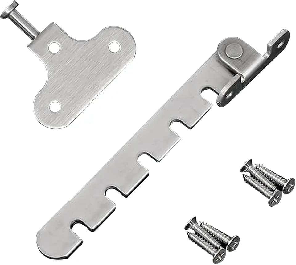 Edelstahl Fensterfeststeller für Kippfenster Fenster Kipp Regler Fensterstopper Metall Kippfensterschutz Zuschlagschutz Fensterriegel zum Einstellen der Fensteröffnung