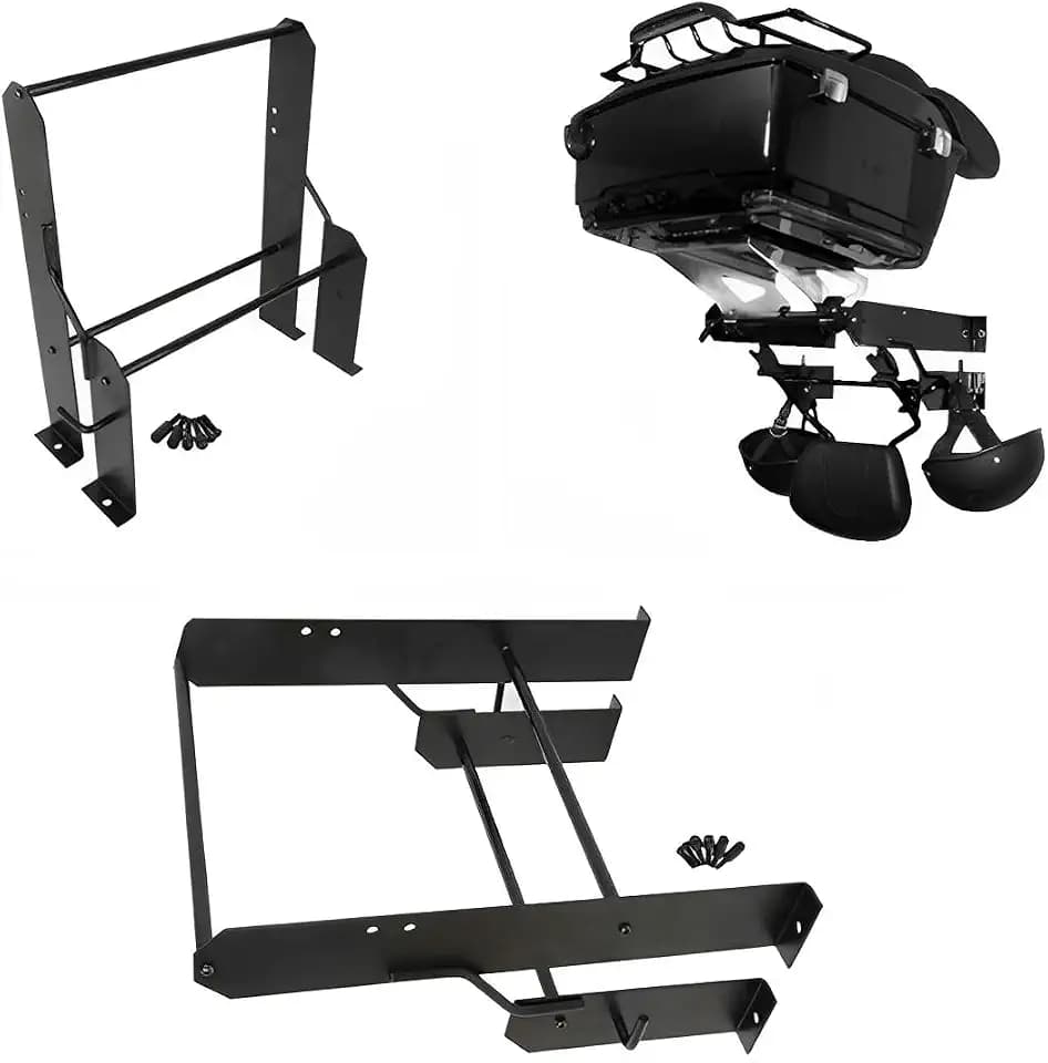 Garage Detachables Storage Detach Depot Wall Rack for Harley Touring Road King, Road Glide, Electra Glide, Street Glide, Tour Trunk Pack Pak Luggage Racks (Multifunctional Series)