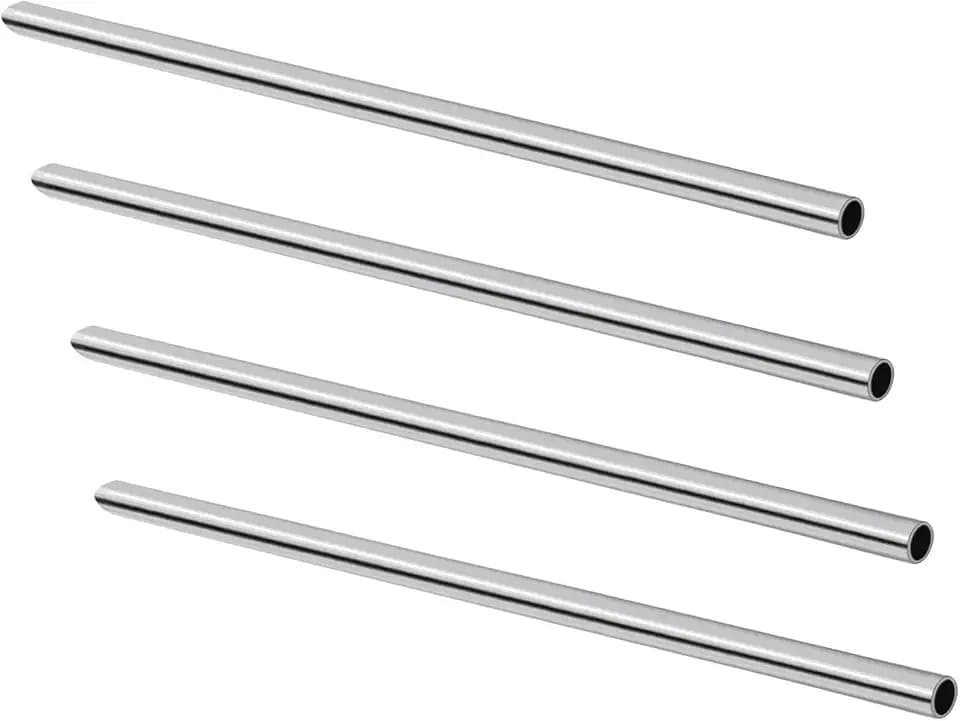 GeilSpace 3/8" OD 304 Stainless Steel Tube, 12 inch Length, Round Metal Weldable Pipe, DIY Industrial Straight Metal Tubing (3/8"OD-12"-4PCS)