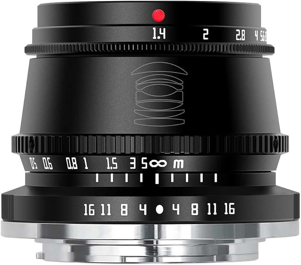 TT Artisan 35mm F1.4 APS-C Objekt Anschluss MFT Mount Black Weitwinkelobjektiv mit manuellem Fokus TTAL3514MFTB