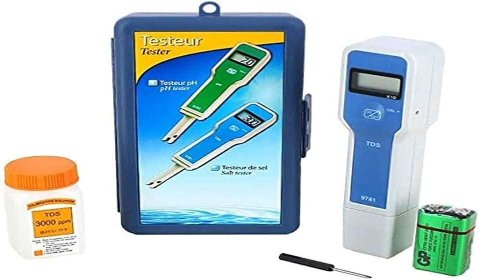 Monarch Pool System, Elektronisches Prüfgerät Tester, schwarz/weiß/blau