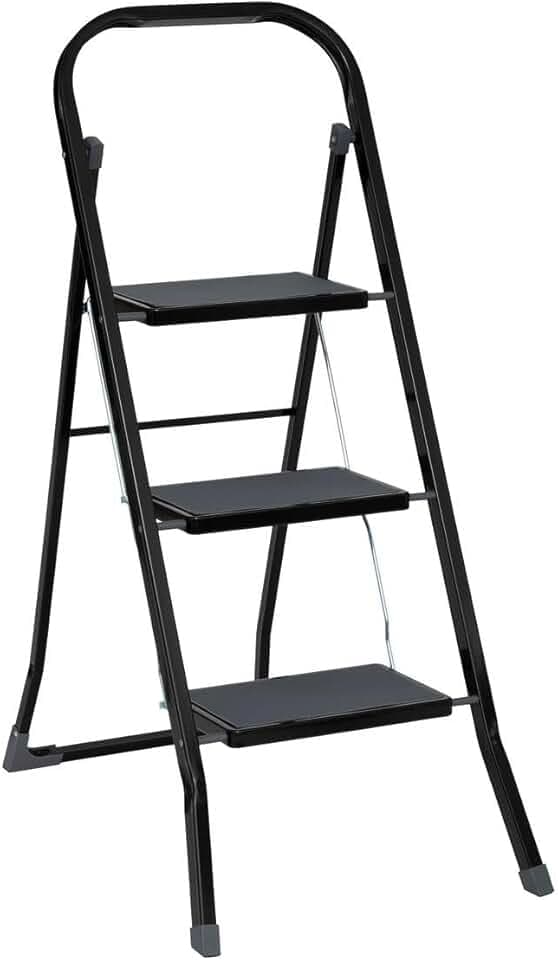 Trittleiter/Tritthocker mit 3 Ebenen, zusammenklappbar, bis 150 kg