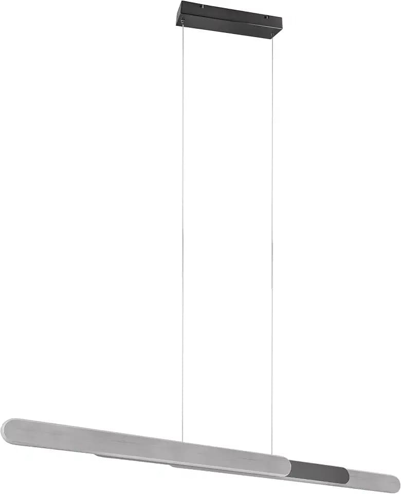 Trio Leuchten LED Pendelleuchte Helios 343310305, Aluminium gebürstet, inkl. 48 Watt LED, Touch Dimmer, Lichtfarbe einstellbar