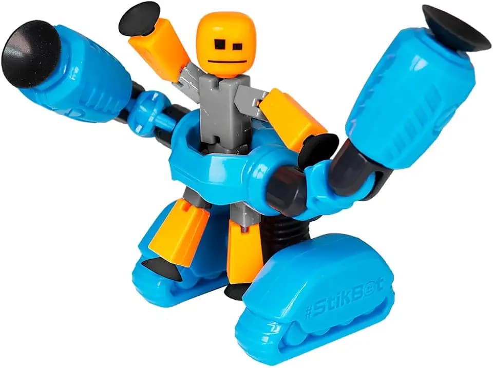 Zing Stikbot Megabots - Blue (Avalanche) Stikbot Poseable Collectible Stop Motion Action Figures and Mega Vehicles