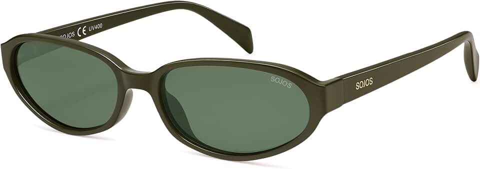 SOJOS Retro Oval Polarized Sunglasses for Women SJ2660