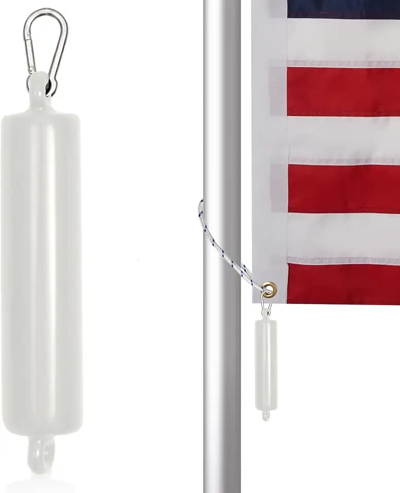 Flag Weights 3.5 LB Counterweight for Bottom of Flag, Heavy Duty 56 oz White Counter Weight Keep Flag Straight for Windy Days Outside Internal Halyard Flagpole Accessories