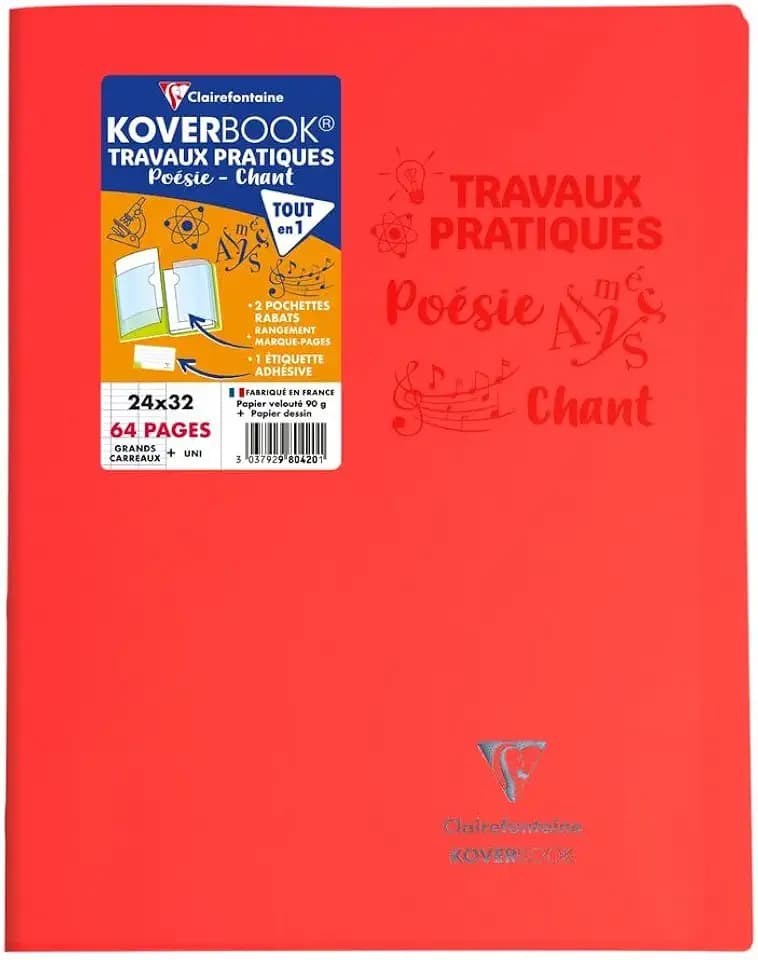 Clairefontaine 980420C Heft Koverbook A4+ 32 Blatt Seyes/blanko sortiert