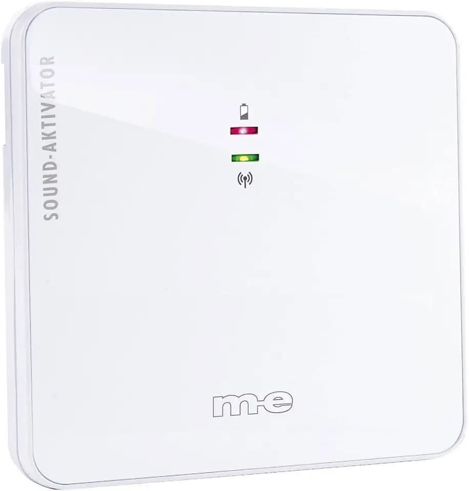 m-e modern-electronics 1384862 41021 Funkklingel Sender klangaktiv, Weiß