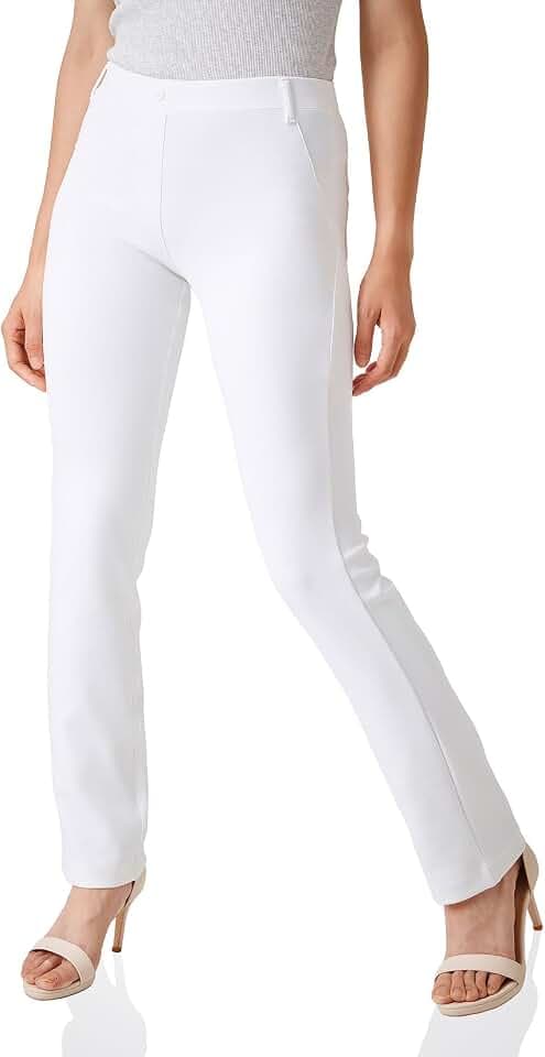 Yogipace Women's Straight Leg Yoga Dress Pants for Work, 27"–37" Inseams