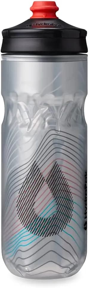 HydraPak Polar Surge - Isolierte Fahrradflasche (20oz, Silber Aufstieg)