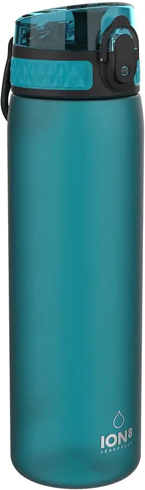 ION8 Trinkflasche, Auslaufsicher, Einhandöffnung, Sichere Verriegelung, Spülmaschinenfest, BPA-frei, Tragegriff, Klappdeckel, Leicht zu Reinigen, Klimaneutral, Zartrosa