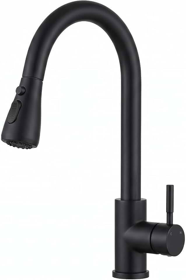 Kitchen Faucet with Pull Down Sprayer for Laundry & Utility Sink, RV, Bar