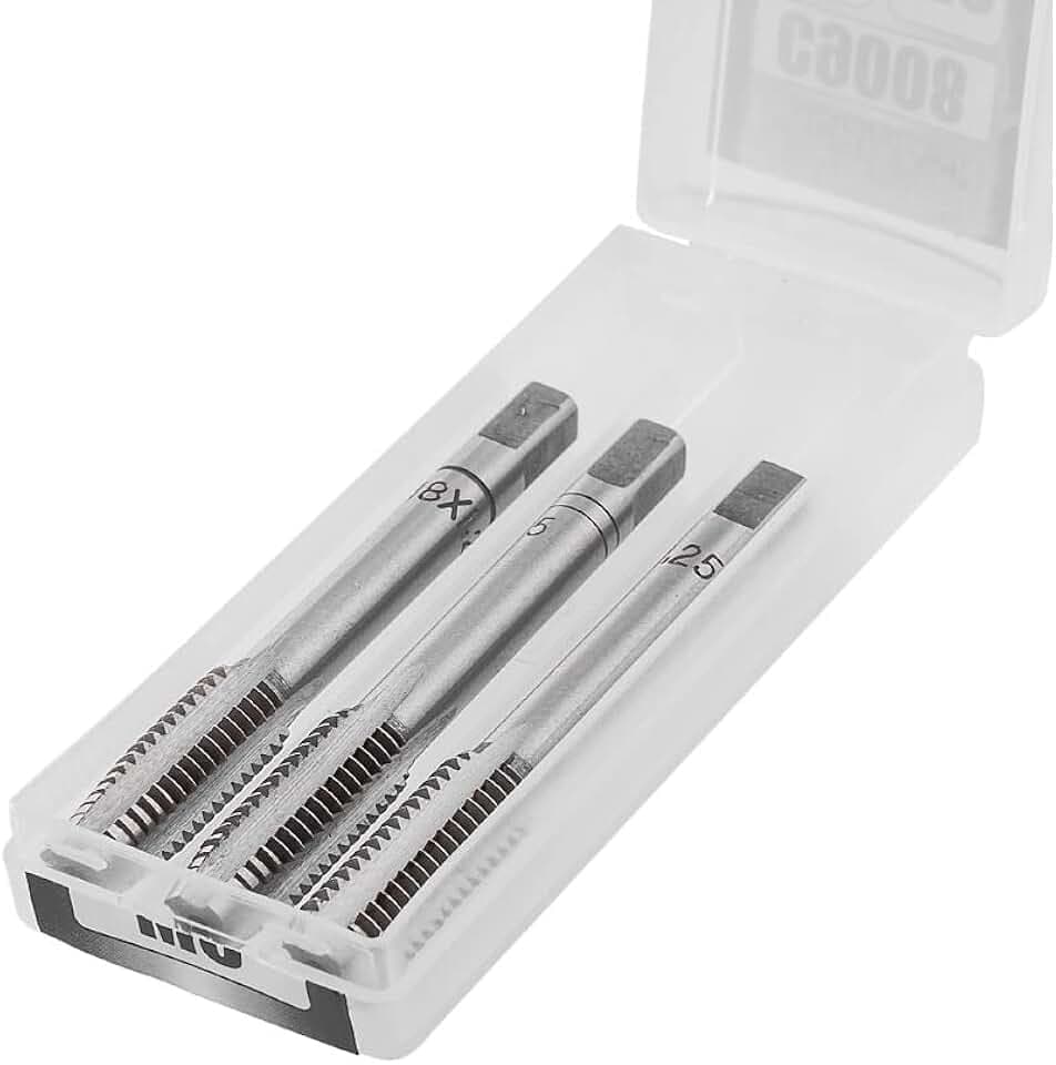 RICHMANN Gewindebohrer Set M12 x 1,75 / HSS-G (TOP), Si-Cr, 3-tlg. - Vorschneider, Mittelschneider, Fertigschneider - Hand-Gewindebohrer Set - DIN 352, Gewindeschneider/Feingewinde/Fertigschneider