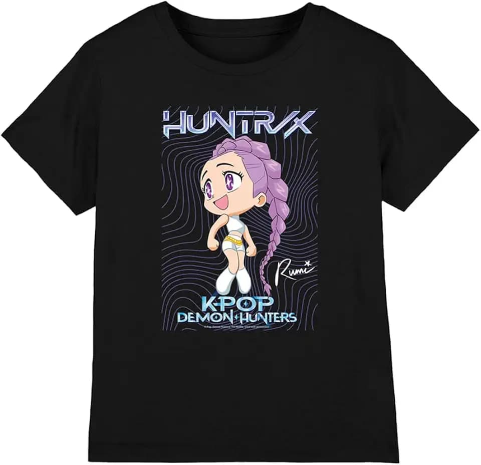 KPop Demon Hunters Unisex Kinder Kpop Demon Hunters - Huntrix Rumi Poster Kids T Shirt T-Shirt (1er Pack)