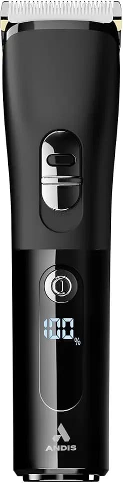 Andis 560547 Envision Cordless High-Speed Hair Clipper, 21-Piece Kit, Adjustable Blade, 1.5” LED Digital Display Screen, Black